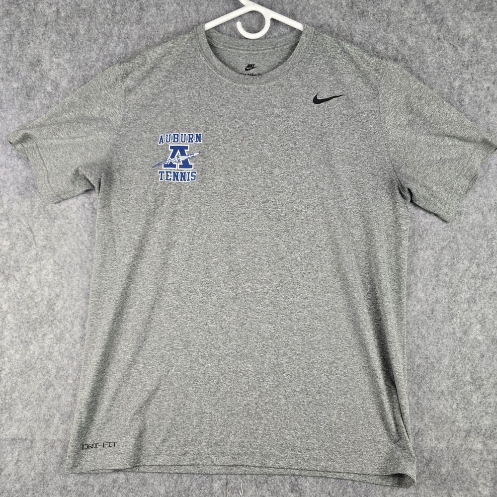 Nike Dri-FIT Auburn Tigers Tennis Shirt Mens Medium M Gray Legend Training Tee